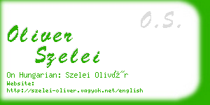 oliver szelei business card